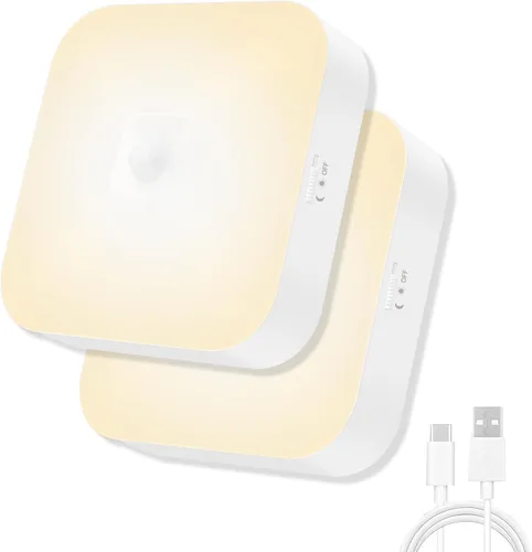 Vista 9 de Luz de techo recargable con sensor de movimiento WhitePoplar para interiores con control remoto, luz recargable con sensor de movimiento inalámbrica