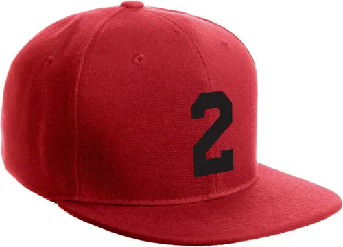 Vista 138 de Número de equipo modificado para requisitos particulares del jugador del color del sombrero del Snapback de la visera plana clásica de la visera
