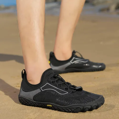 Vista 6 de YING LAN Zapatos de natación de playa de secado rápido para hombre y mujer, zapatos de agua descalzos, para piscina, surf, buceo, deportes acuáticos