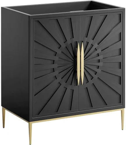 Vista 10 de Modway Awaken Mueble de tocador de baño, 18 pulgadas, color negro