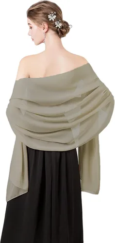 Vista 23 de Chales/mantones de gasa suave para vestidos, accesorios de mujer