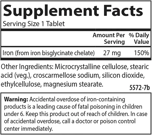 Vista 4 de Carlson Labs Hierro quelado 27mg, 250 tabletas