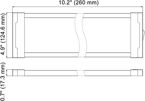 Vista 2 de Raycharm Lámpara de luz interior LED para RV, camioneta y gabinete de 10.2" x 4.9", montaje en superficie, haz difuso uniforme de color blanco frío