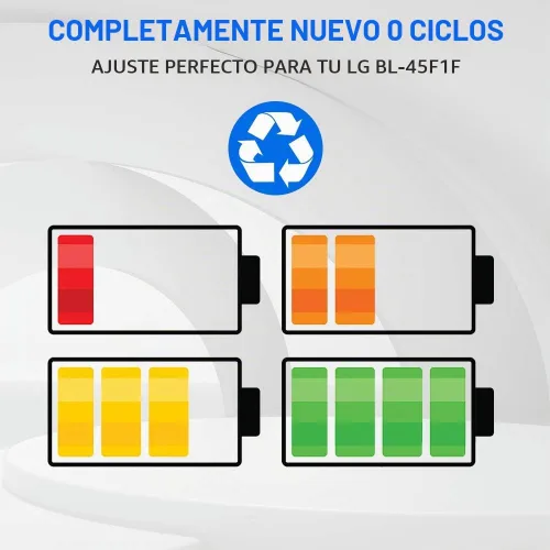 Vista 6 de Batería de 3000 mAh para LG BL-45F1F, batería de repuesto para LG Phoenix 3, LG LV3, k4 K8 2017, Aristo MS210, Phoenix 3 Risio 2, M150 M151 M210