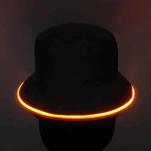 Vista 9 de House Of Rave Sombrero de pescador LED, accesorio de neón y traje de festival, sombrero de pescador iluminado para hombres y mujeres
