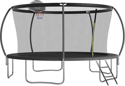 Vista 20 de Trampoline with Net 10FT 12FT 14FT ASTM Approved 500LBS Negro-3