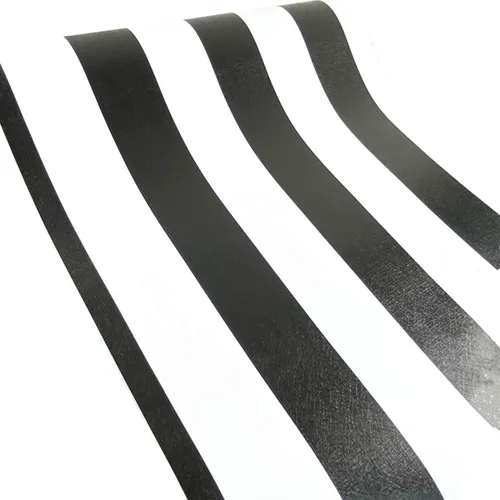 Vista 2 de REDODECO Papel tapiz a rayas blancas y negras, despegar para mesa, armario, armario, armario, puerta, armario, vinilo decorativo, 17.7 x 118 pulgadas