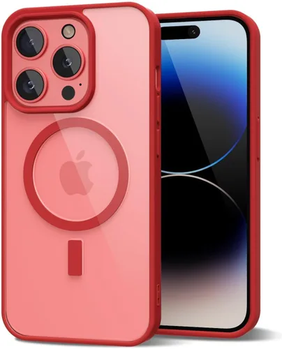 Vista 230 de oakxco Funda magnética transparente compatible con Magsafe, bonita funda delgada y transparente de poliuretano termoplástico no amarillenta, carcasa