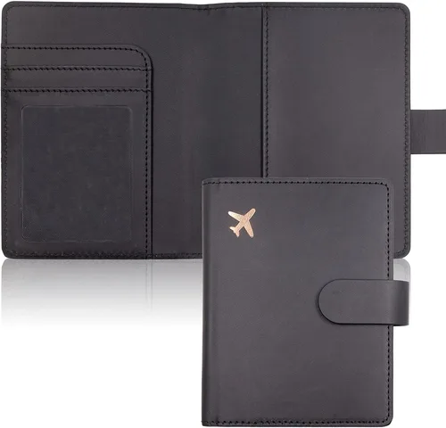 Vista 12 de Estuche para pasaporte, ranuras para pasaporte, tarjetero para pasaporte y tarjeta de vacunación, bonita funda para pasaporte para mujeres