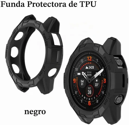 Vista 4 de Protector de pantalla para Garmin Epix pro 42MM/Fenix 7S y funda protectora de TPU HUADU, película de vidrio templado 9H, antiarañazos, alta