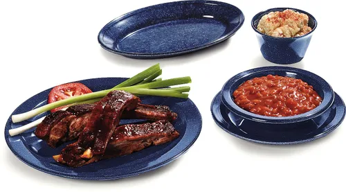 Vista 7 de Carlisle FoodService Products Dallas Ware - Plato ovalado de plástico reutilizable con borde para el hogar y restaurantes, melamina, 12 x 8.5