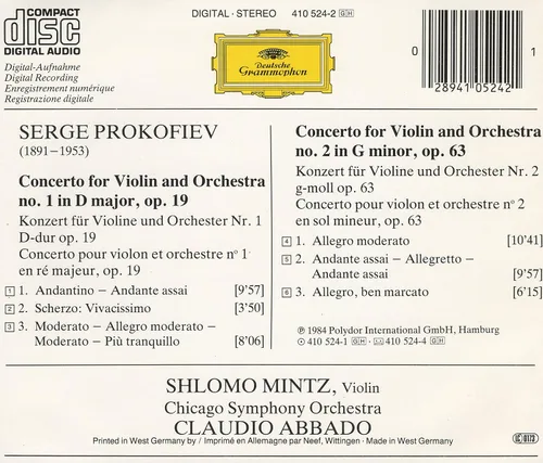 Vista 2 de Serge Prokofiev The Violin Concertos Die Violinkonzerte