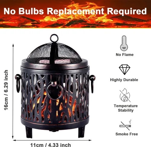 Vista 5 de Calentador de cera para chimeneas eléctricas, quemador de cera metálica, calentador de cera perfumada para regalos y decoraciones de oficina en casa