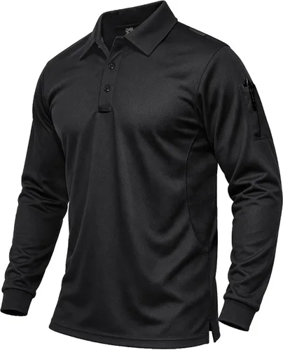 Vista 11 de Haimont Men's Long Sleeve Quick-Dry Performance Polo Shirt 3-Manga larga.