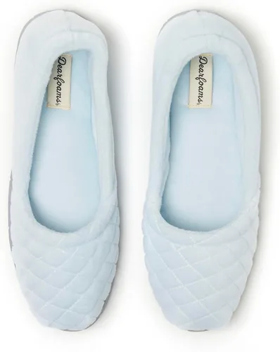 Vista 5 de Dearfoams Women's Katie Velour Secure-fit Closed Back Memory Foam Comfort Slip on Loafer with Rubber Sole Slipper