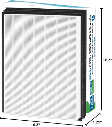 Vista 10 de Breathe Naturally Filtros de repuesto compatibles con purificadores de aire Winix C535, Plasmawave 5300, 6300 y Aeramax 300/290, filtros HEPA