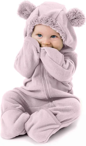 Vista 18 de Cuddle Club - Body de forro polar para bebé recién nacido hasta 5T – Pijamas de invierno chaqueta de abrigo abrigo para bebé Alien