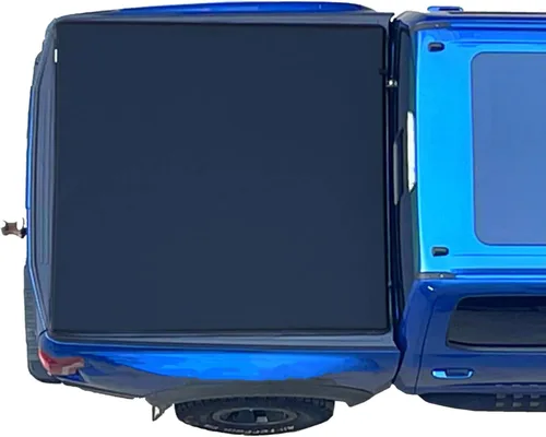 Vista 12 de Mamoru Cubierta rígida Tri Fold de 5'7" Tonneau para Nissan Titan 2004-2015 FRP Cubierta de caja de camión Ajuste para el sistema de riel