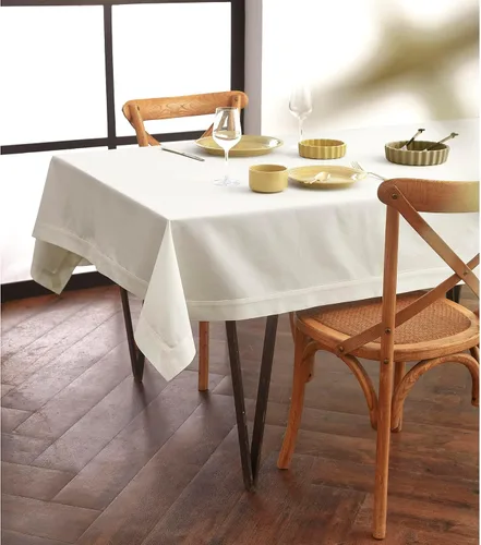 Vista 8 de Solino Home Mantel de lino de algodón, cuadrado negro, Dru 52 x 52 pulgadas