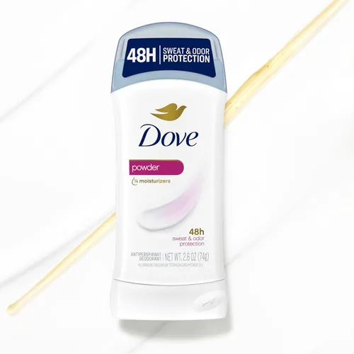 Vista 6 de Dove Desodorante antitranspirante sólido invisible en polvo, 2.6 onzas (paquete de 6)