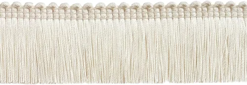 Vista 5 de 1 1/2 pulgadas de largo (1.4 in) colección Basic Solid Brocha brillante con flecos (0150SB), Bistro Beige Multicolor #PR02