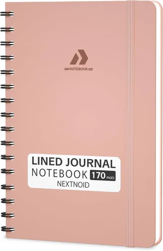 Vista 15 de Nextnoid Cuaderno de espiral forrado para mujeres y hombres, tamaño A5 (5.8 x 8.3 pulgadas), 170 páginas, cuadernos de tapa dura para trabajo y toma