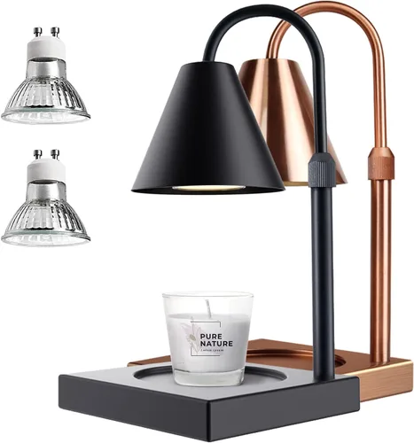 Vista 3 de Lámpara calentadora de velas LALISU, lámpara calentadora de velas con atenuación sin escalones y temporizador, altura ajustable, compatible
