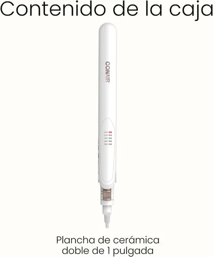 Vista 8 de Conair Plancha para el cabello, doble cerámica, platos extralargos de 1