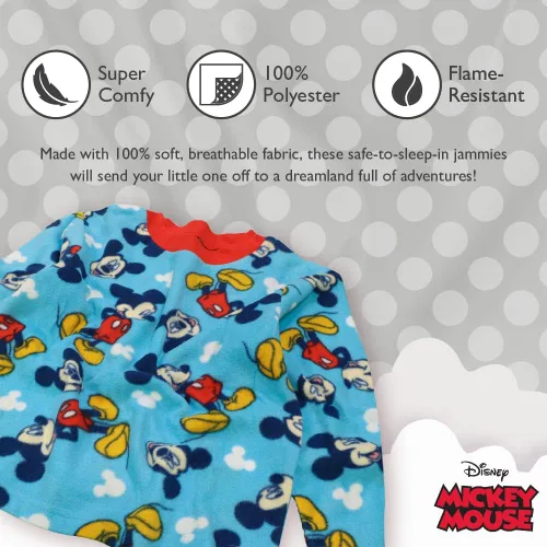 Vista 2 de Disney Princess para niños Colección Pixar Conjunto de pijama de 5 piezas de Mickey Mouse