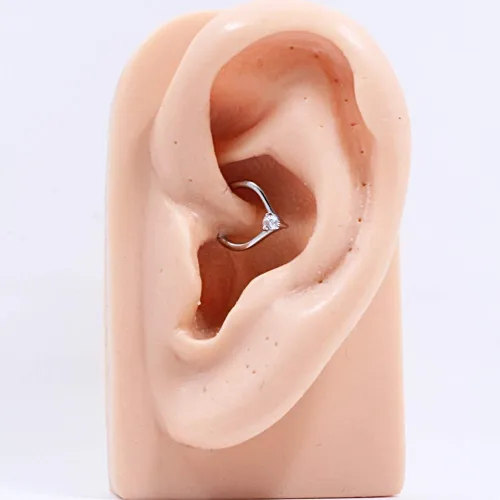 Vista 7 de FANSING Piercing de acero quirúrgico de 056oz y 0315in para mujer Metal circonita cúbica