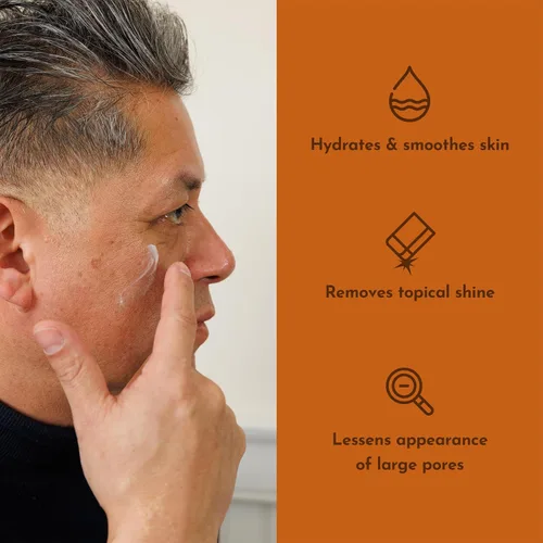 Vista 3 de Mænaji - Eliminador de brillo líquido en polvo Polvo antibrillo para hombres Eliminador de aceite facial Suaviza líneas finas y arrugas