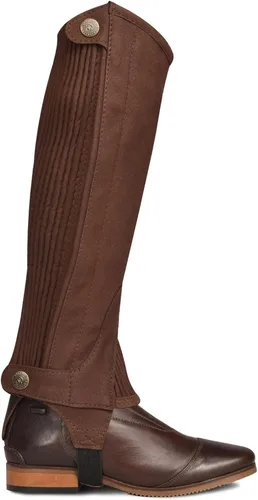 Vista 4 de Ovation Unisex Kids' Amara Ribbed Half Chaps - Durable Synthetic Leather Equestrian Riding Chaps w/Zipper & Snap Closures