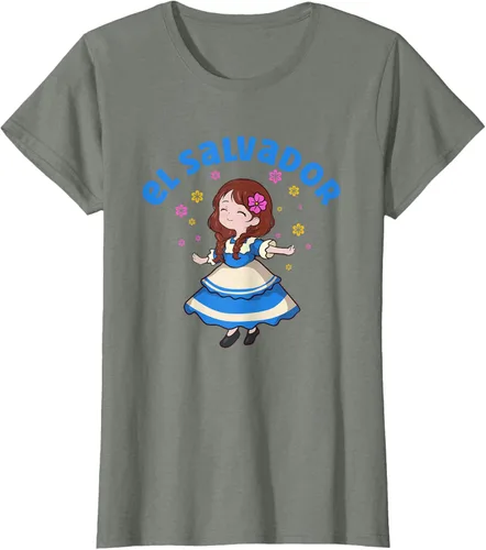 Vista 12 de Camiseta de mujer hispana con bandera salvadoreña de El Salvador Orgullosa, Negro