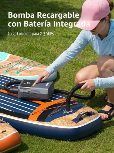 Vista 5 de Niphean Paddle Board Electric Pump with Battery 50PSI Rechargeable Air Pump