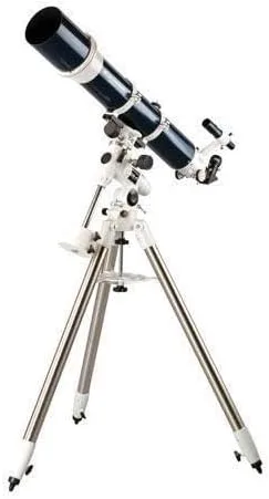Vista 2 de Celestron Omni XLT 120 Telescopio refractor - Refractor de mano con recubrimientos ópticos XLT - Montaje ecuatorial alemán manual con círculos
