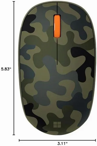 Vista 5 de Ratón Bluetooth Microsoft - Camuflaje Forestal. Diseño Compacto y Cómodo, Uso para Diestros y Zurdos, 3 Botones, Ratón Inalámbrico Bluetooth