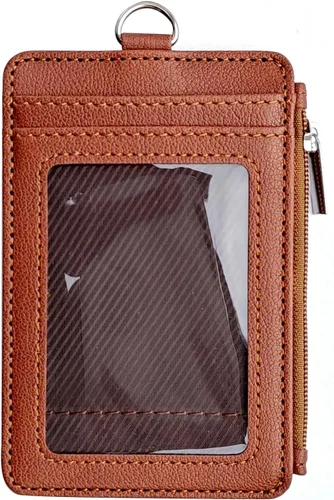 Vista 12 de CATCH ON Cartera pequeña para mujeres y hombres, delgada y minimalista de piel sintética, bolsillo frontal, tarjetero con bolsillo con cremallera