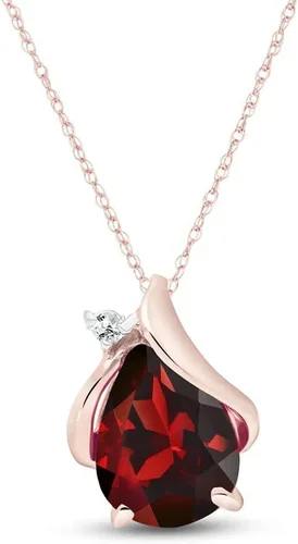 Vista 3 de Galaxy Gold GG Juego de collar y pendientes de oro rosa de 14 quilates con diamantes