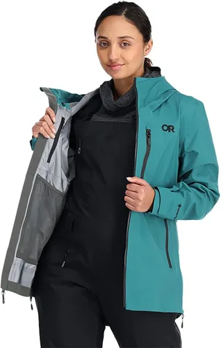 Vista 5 de Outdoor Research Chaqueta Hemispheres II para mujer, chaqueta de esquí transpirable GORE-TEX