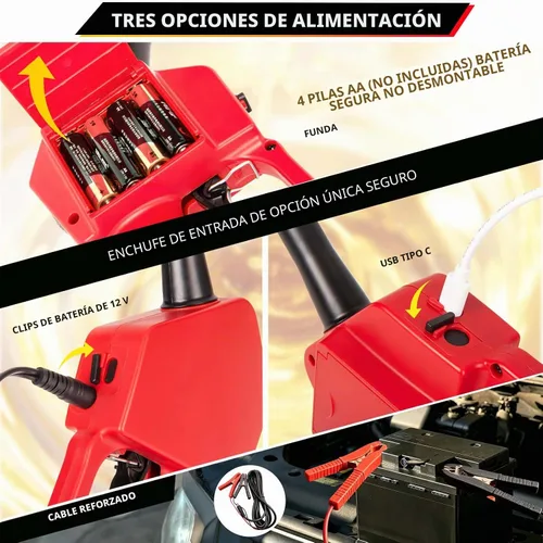 Vista 8 de Bomba de transferencia de combustible portátil con parada automática y boquilla manual, elevación de bombeo de 80 pulgadas, se adapta a diferentes