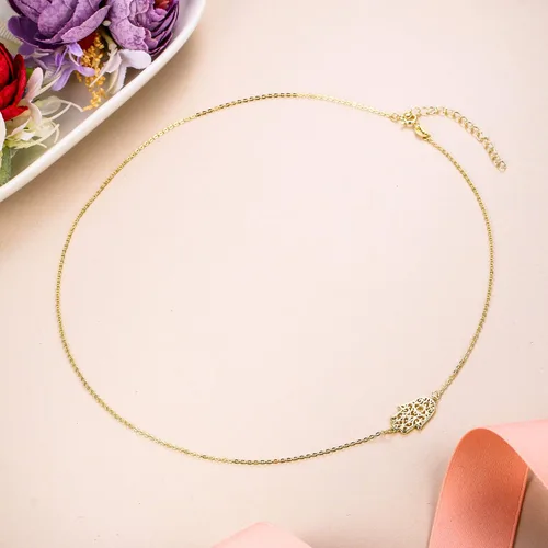 Vista 2 de EVER FAITH Gargantilla de plata de ley 925 con cadena ajustable para mujer