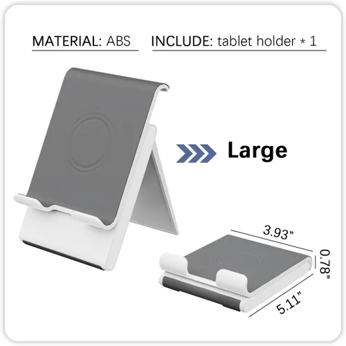Vista 7 de OLizee® Soporte para tableta Soporte para tableta de ángulo y altura ajustable Soporte para teléfono con almohadillas antideslizantes Soporte