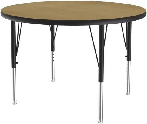 Vista 76 de Correll - Mesa rectangular de actividades para el aula de 24 x 36 pulgadas, altura ajustable (19-29 pulgadas), parte superior de nogal colonial