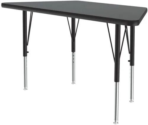 Vista 80 de Correll - Mesa rectangular de actividades para el aula de 24 x 36 pulgadas, altura ajustable (19-29 pulgadas), parte superior de nogal colonial