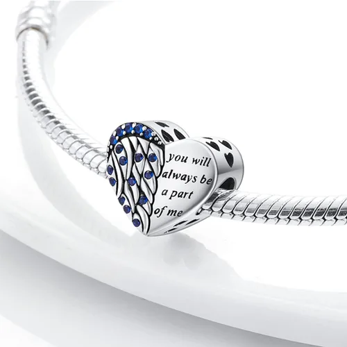 Vista 2 de NARMO Dijes de plata de ley 925 con diseño de mariposa para pulseras