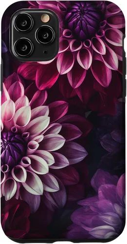 Vista 29 de Dahlia Flower Floral Nature Garden Pink Purple Maroon Design Case for iPhone 17
