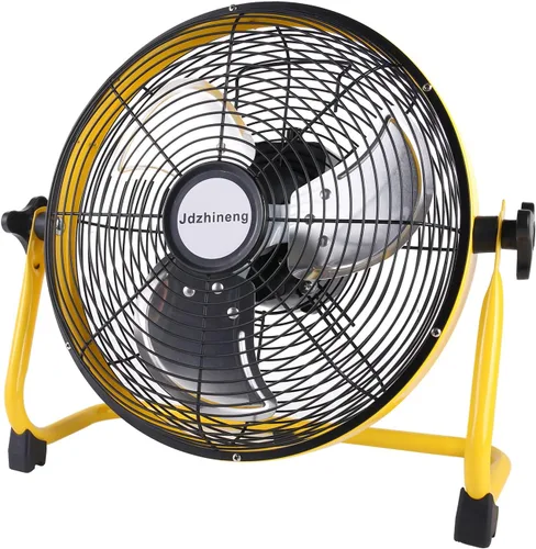 Vista 7 de Ventilador a batería de 12 pulgadas, ventilador de piso recargable de 15000 mAh, ventilador portátil inalámbrico para exteriores con hoja de metal