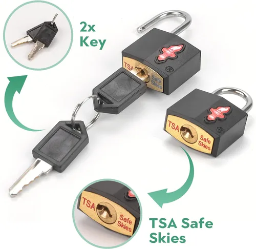 Vista 10 de Safe Skies TSA - Juego de 6 candados de viaje con 6 etiquetas de equipaje