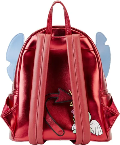 Vista 3 de Loungefly Disney Stitch Devil Mini mochila, Lilo and Stitch Halloween Fashion Bag, Multi, Mini mochila