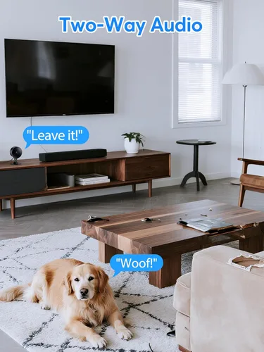 Vista 6 de Cámara de seguridad interior Elelink 2K 3MP, detección de movimiento y sonido, alertas en tiempo real, audio bidireccional, funciona con Alexa